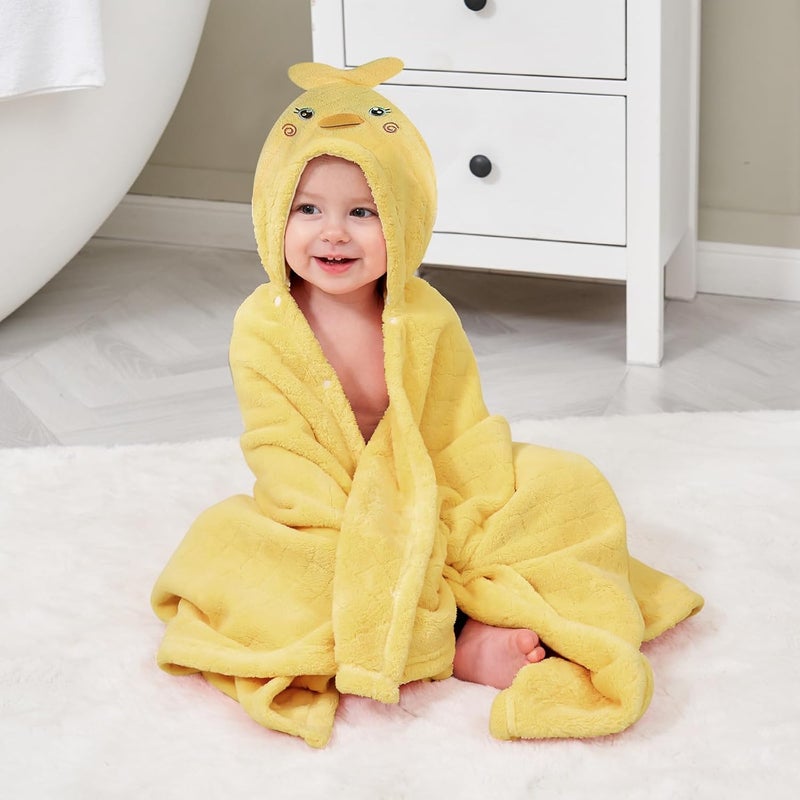FUBANRAY Toddler Bath Towel Hooded Kids Bath Towels for Toddlers 0-5 Years, 2-Pack Thick Absorbent Toddler Towels with Hood Baby Bath Towels, Large 50''x32'' Hooded Baby Towels with Hood for Girl - Image 5